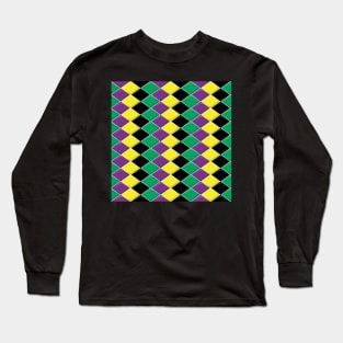 Mardi Gras Diamonds Long Sleeve T-Shirt